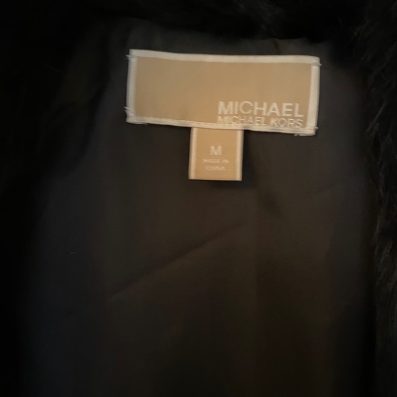 Black Michael Kors Rabbit Fur Vest Size Medium - Picture 4 of 5